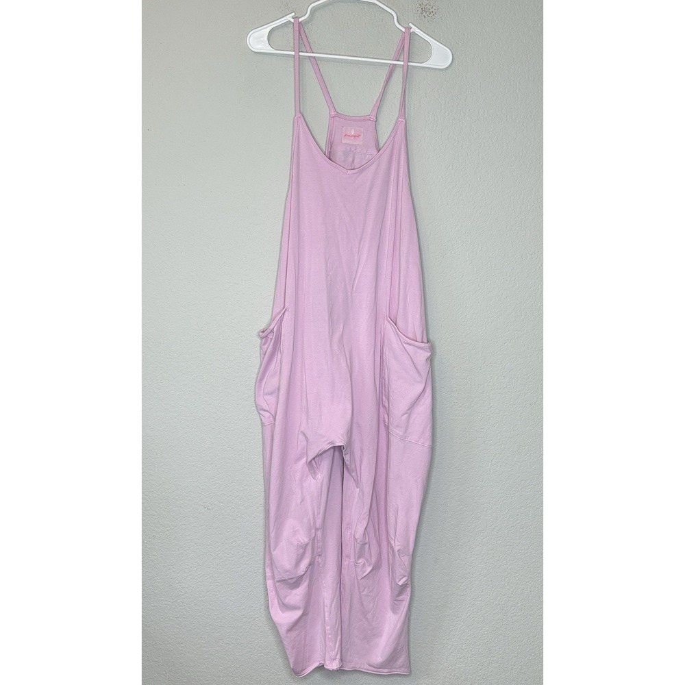 FP Movement Free People Hot Shot Jumper Size S Light Pink Romper Oversized